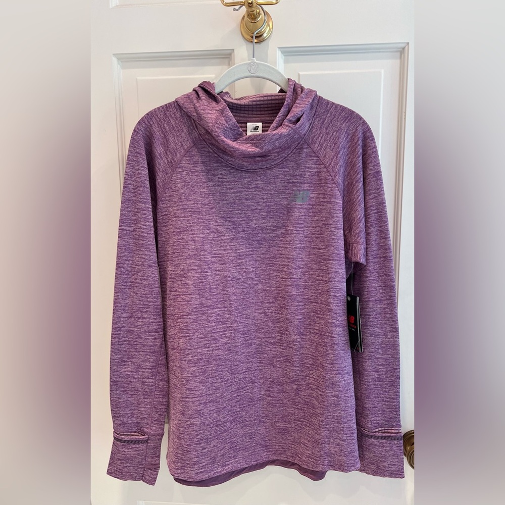 New Balance Heatgrid Hoodie Women’s M Purple Athletic Pullover NWT